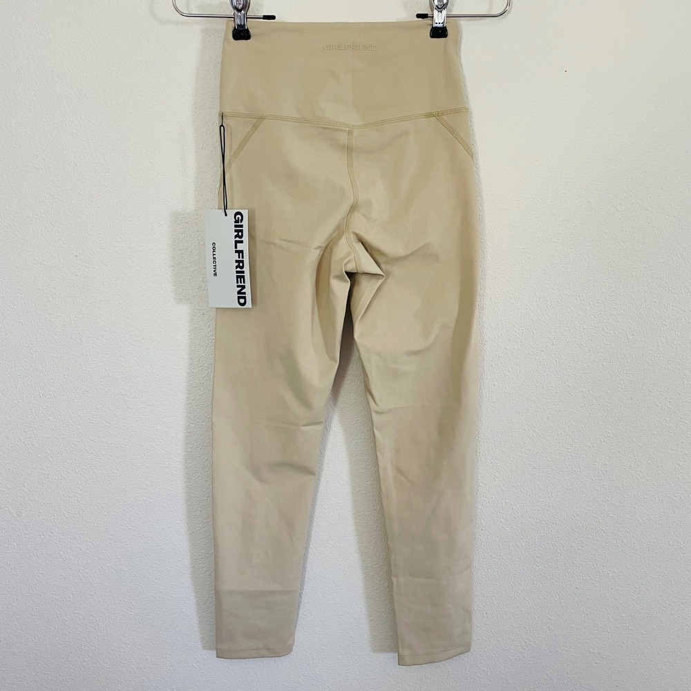 NWT Girlfriend Collective High-Rise Compressive Leggings Oat #4008 Women XS - Picture 4 of 6